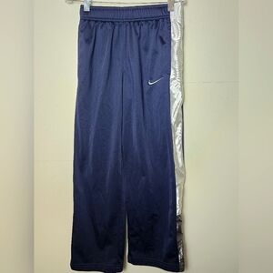 Boy's Nike Metallic Blue & Silver Track Pants, Size Medium